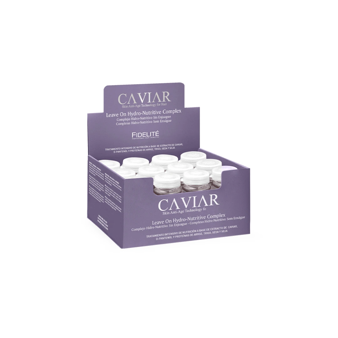 Complejo Caviar Hidro-Nutritivo 12x15ml - Reestructura al Instante Complejo capilar Caviar hidro-nutritivo 12 ampollas x 15ml